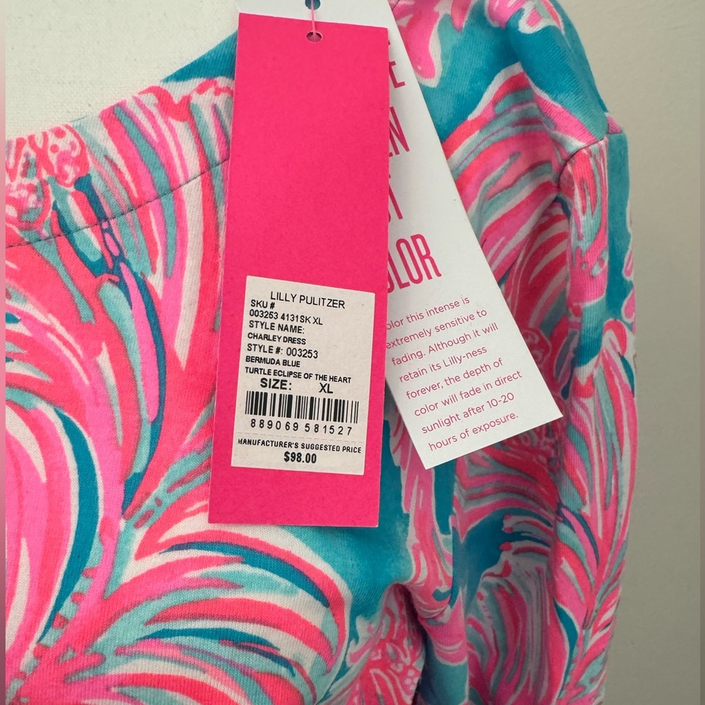 Lilly Pulitzer Pink and Blue Swirl Dress - Picture 2 of 2